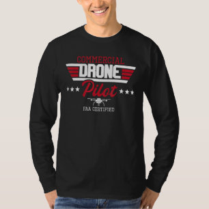 T-shirt Pilote de drone commercial Aviateur Quadcopter Faa