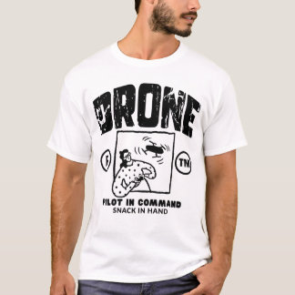 T-shirt Pilote de drone en commande snack à la main