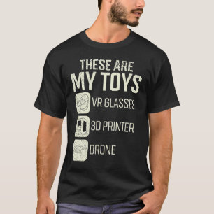 T-shirt Pilote de drone Imprimante 3D Enthousiaste VR Réal