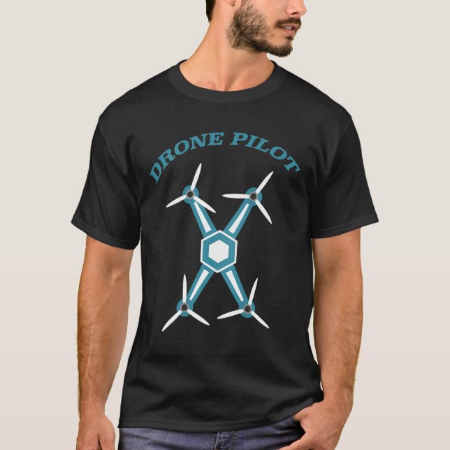 T-shirt Pilote De Drone Pour Pilotes Quadcopter (Devant)