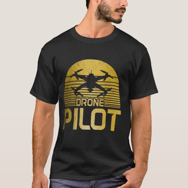 T-shirt Pilote de drone Quadcopter Opérateur RC (Devant)