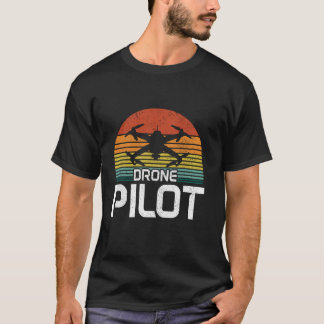 T-shirt Pilote de drone Quadcopter Opérateur RC Retro Vint