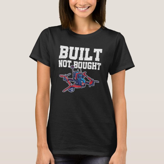 T-shirt Pilote de drone quadricoptère acheté non construit (Devant)