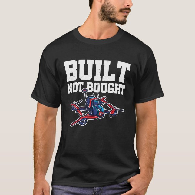 T-shirt Pilote de drone quadricoptère drone volant constru (Devant)