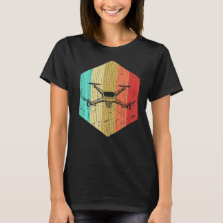T-shirt Pilote de drone vintage Rétro Drone Quadcopter vol