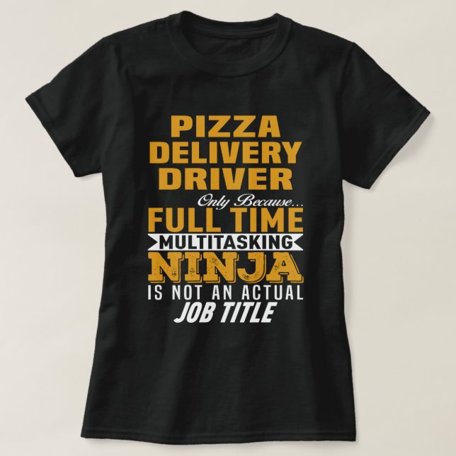 T-shirt Pilote de livraison de pizza (Design devant)