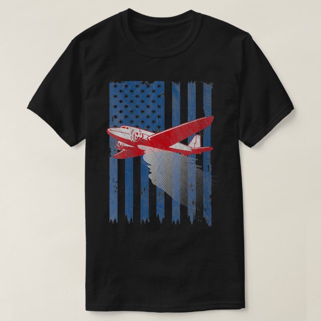 T-shirt Pilote de lutte contre l'incendie d'avion pour fem (Design devant)