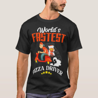 T-shirt Pilote de pizza le plus rapide au monde - Livraiso
