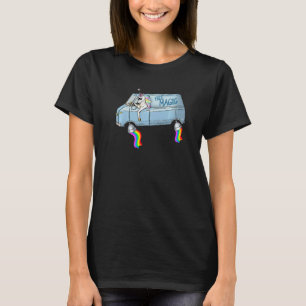 T-shirt Pilote de Unicorn magique Imaginaire volant Rainbo