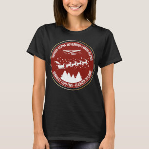 T-shirt Pilote de vacances de père Noël Airlines