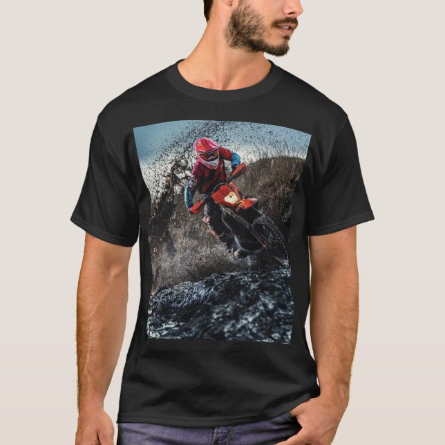 T-shirt Pilote de vélo droit jetez l'oreiller (Devant)