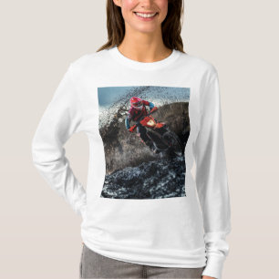 T-shirt Pilote de vélo droit jetez l'oreiller