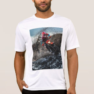 T-shirt Pilote de vélo droit jetez l'oreiller
