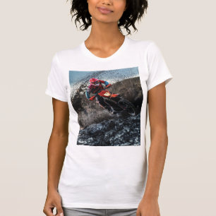 T-shirt Pilote de vélo droit jetez l'oreiller