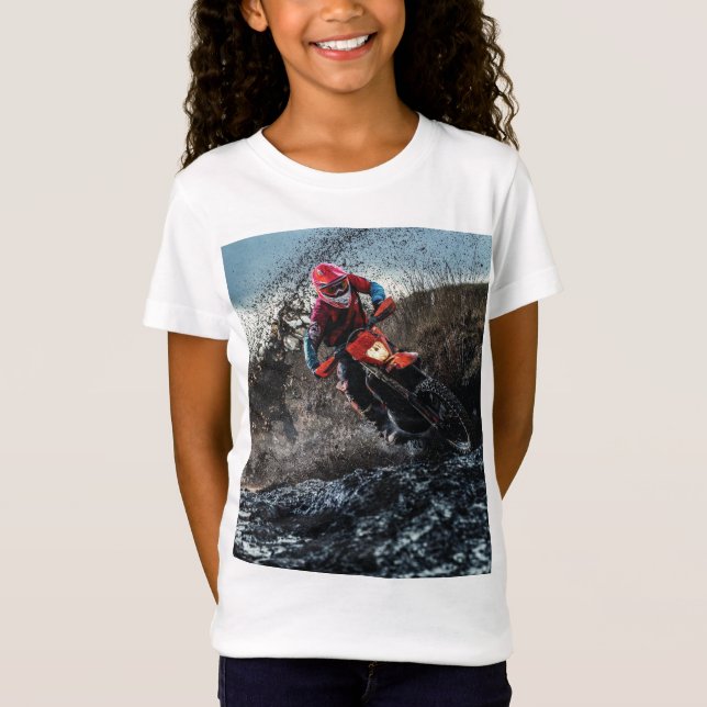 T-Shirt Pilote de vélo droit jetez l'oreiller (Devant)