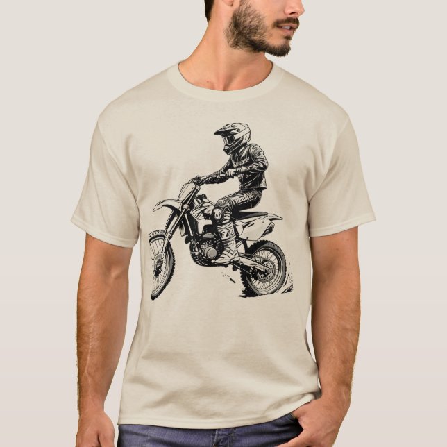 T-shirt Pilote de vélo Enk Dirt (Devant)