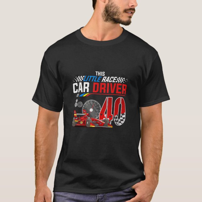T-shirt Pilote de voiture de course 40e Anniversaire de co (Devant)