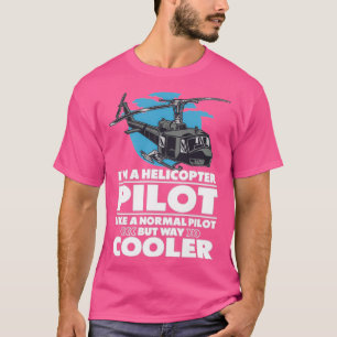 T-shirt Pilote d'hélicoptère cool volant long