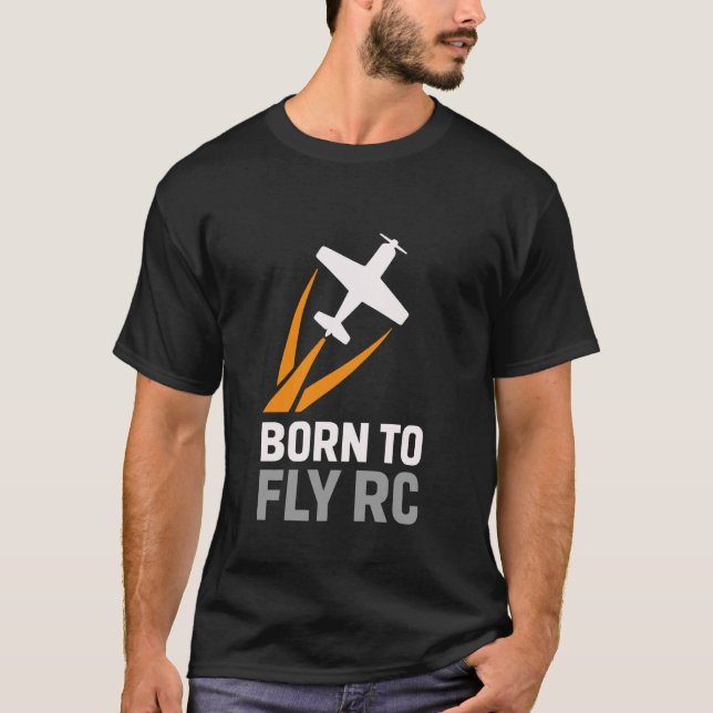 T-shirt Pilote d'hélicoptère d'avion RC Télécommande Volan (Devant)