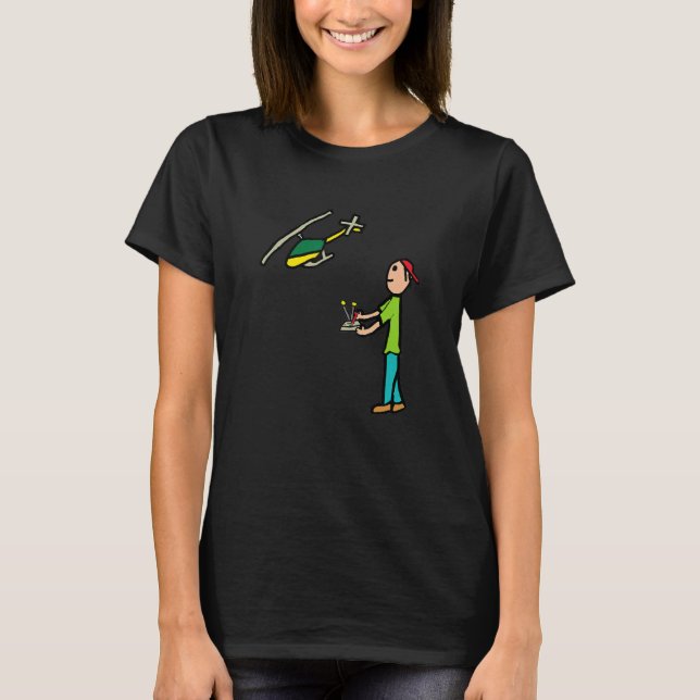 T-shirt Pilote d'hélicoptère RC (Devant)