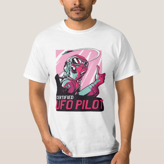 T-shirt Pilote d'OVNI certifié (Devant)