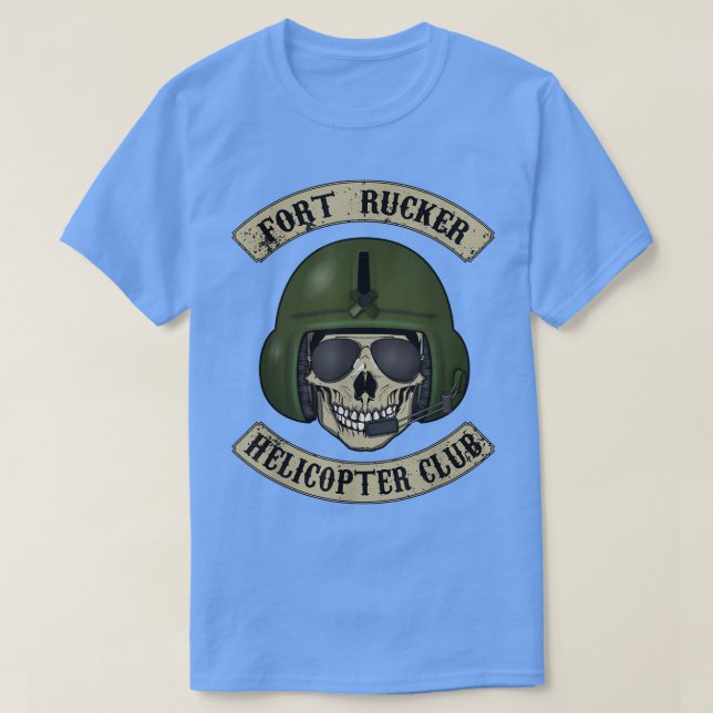 T-shirt Pilote du club d'hélicoptère T de Fort Rucker, che (Design devant)