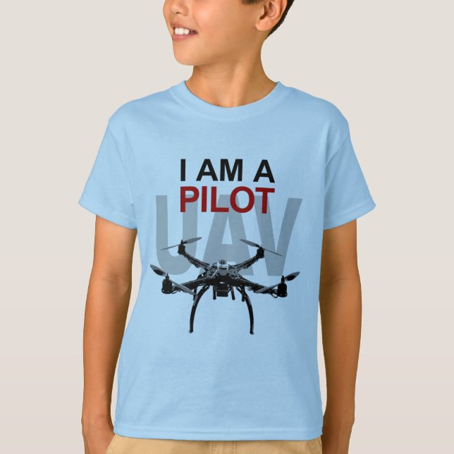 T-shirt Pilote d'UAV Quadpilot Quadcopter (Devant)
