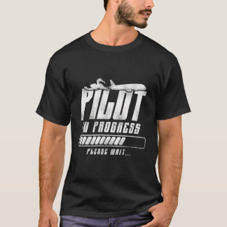 T-shirt Pilote En Cours Drôle Futur Pilote Aéronautique