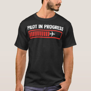 T-shirt Pilote En Cours Drôle Futur Pilote Aéronautique