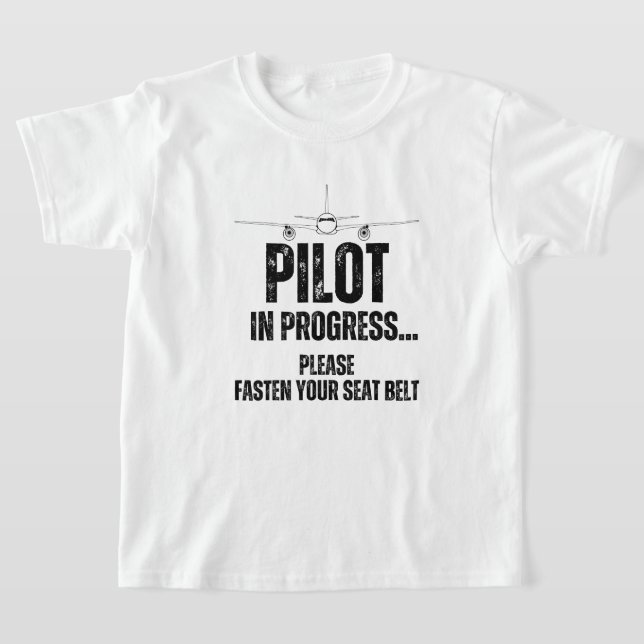 T-shirt pilote en cours futur avion pilote (Poser)