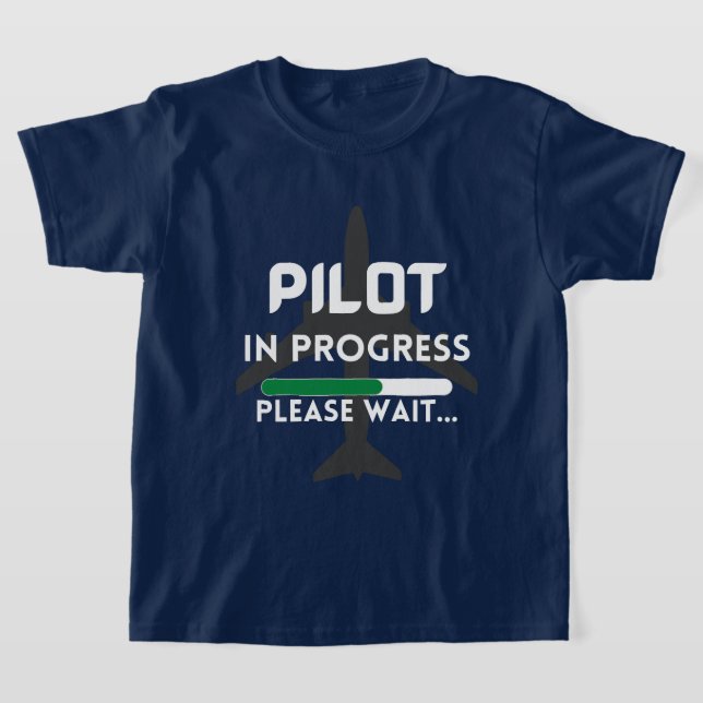 T-shirt pilote en cours futur avion pilote (Poser)