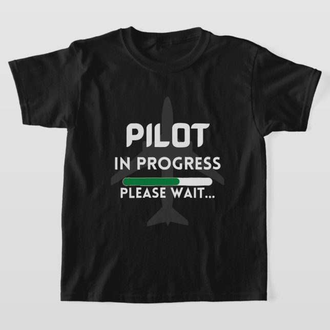 T-shirt pilote en cours futur avion pilote (Poser)
