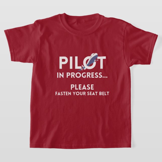 T-shirt pilote en cours futur avion pilote (Poser)