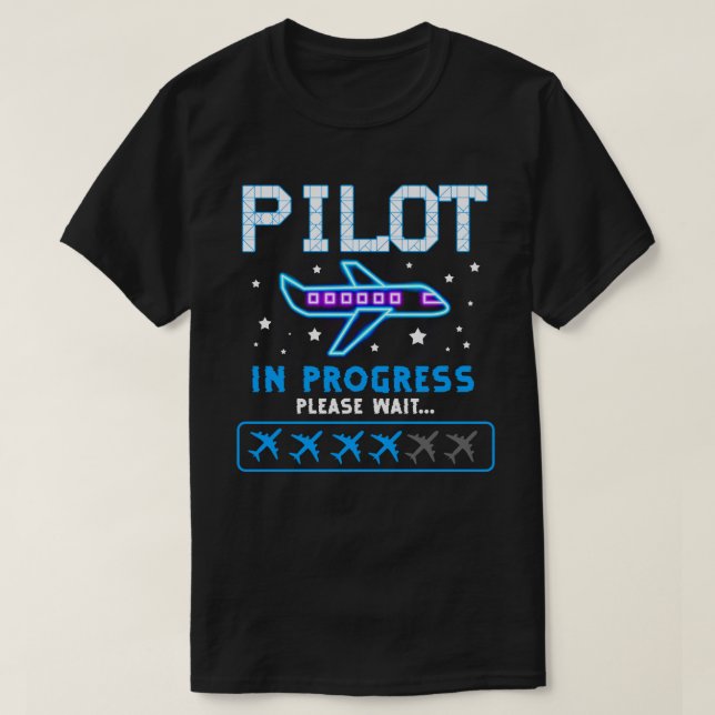 T-shirt Pilote En Cours S'Il Vous Plaît Attendre Cadeau Fu (Design devant)