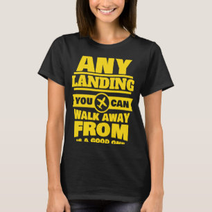 T-shirt Pilote et copilote Atterrissage d'un bon aéronef
