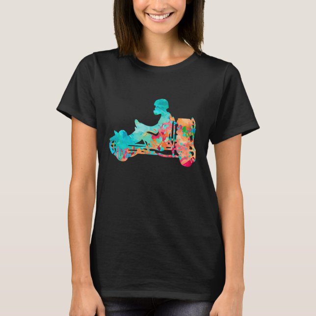 T-shirt Pilote Kart - Style PopArt (Devant)