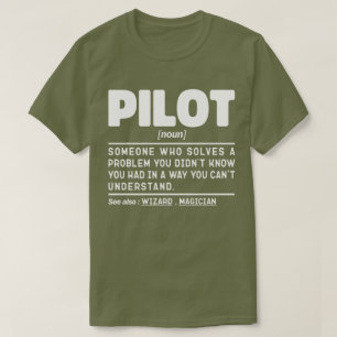 T-shirt Pilote Noun instructeur de vol de l'aviation équip