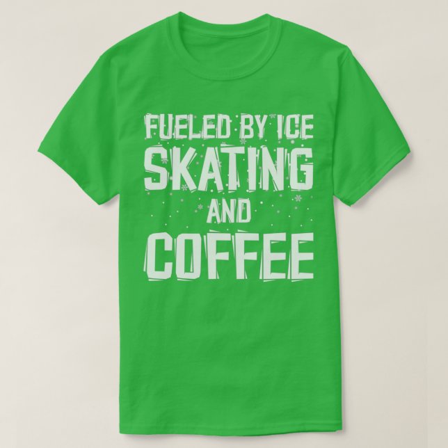 T-shirt Piloté Par Patinage Et Café 1 (Design devant)