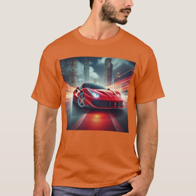T-shirt Piloté par Vitesse : Le Graphic Tee l Rider de Car (Devant)