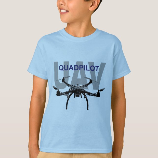 T-shirt Pilote Quadcopter UAV Quadpilot (Devant)