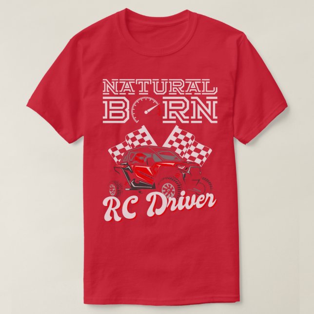 T-shirt Pilote RC Naturel Pilote Racer télécommandé 12 (Design devant)