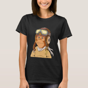 T-shirt Pilote Singe Volant Ape Nft Thème