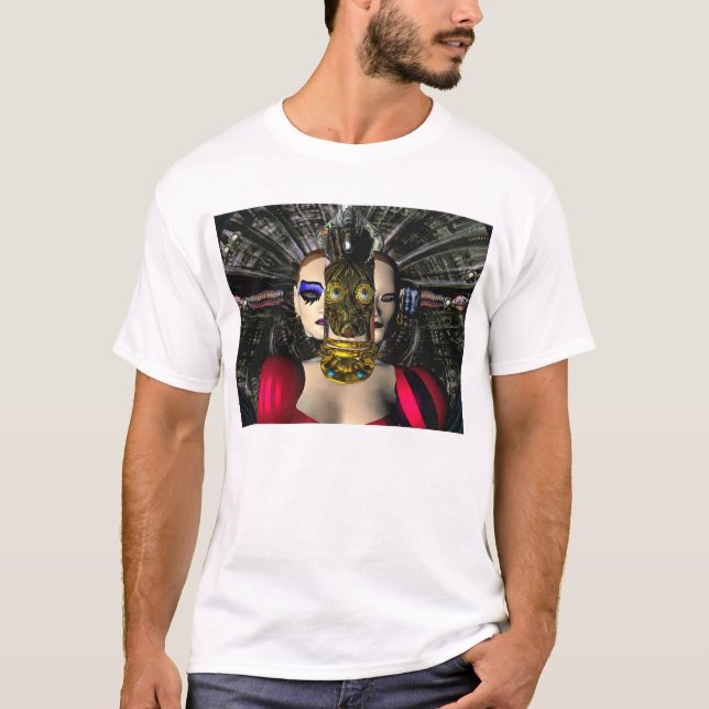T-shirt PILOTE SPACESHIP ANDROID XENIA, Science-fiction (Devant)
