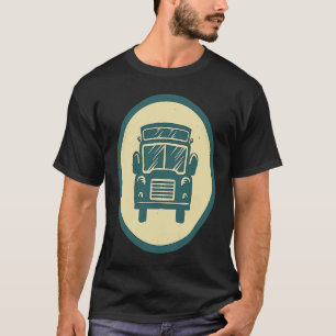 T-shirt Pilote Vintage du bus scolaire Retro