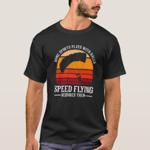 T-shirt Pilote Volant à vitesse vintage Parapente Vitesse