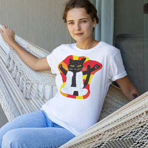 T-shirt Pilotes de méditation de yoga cat tai chi