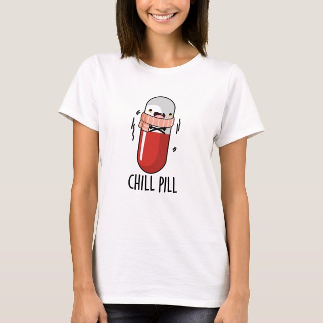 T-shirt Pilule de refroidissement amusant Congélation pilu (Devant)