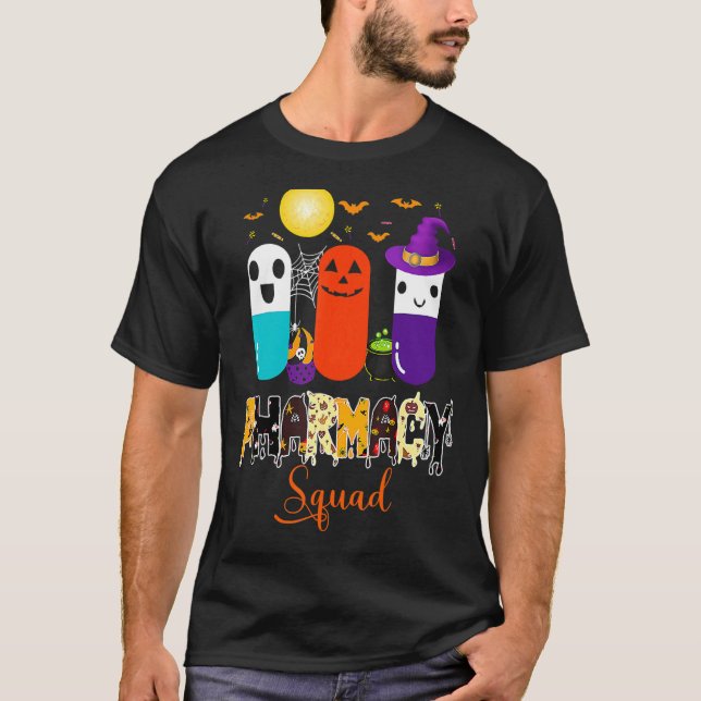 T-shirt Pilules Pharmacie Pharmacie Squad Costume d'Hallow (Devant)