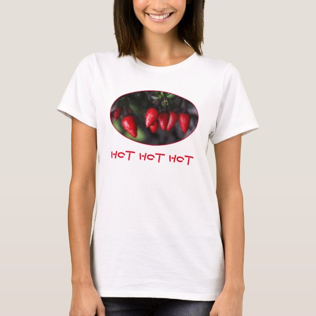 T-shirt piment chaud chaud rouge chaud plante (Devant)