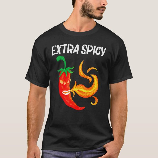 T-shirt Piment Pour Homme Femme Rouge Épicé Flamme Jalap (Devant)